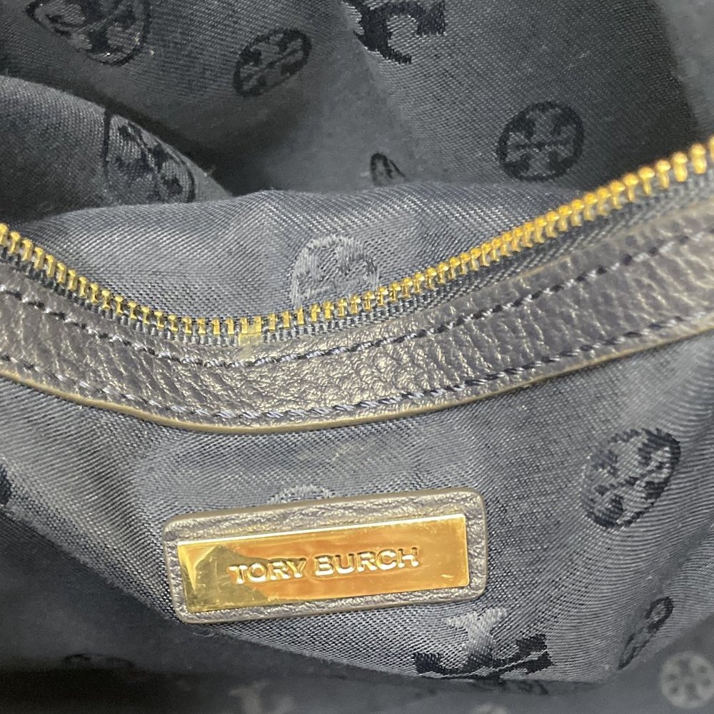 Tory Burch Navy Blue Pebbled Leather Handheld/Shoulder Bag Crossbody - Picture 4 of 15